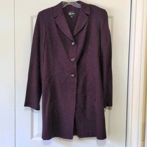 Wine color dress jacket ensemble